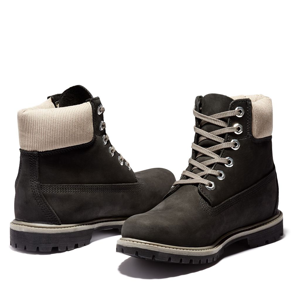 Timberland 6-Inch Μποτακια Γυναικεια Μαυρα - Premium Waterproof - Greece 3185974-LB